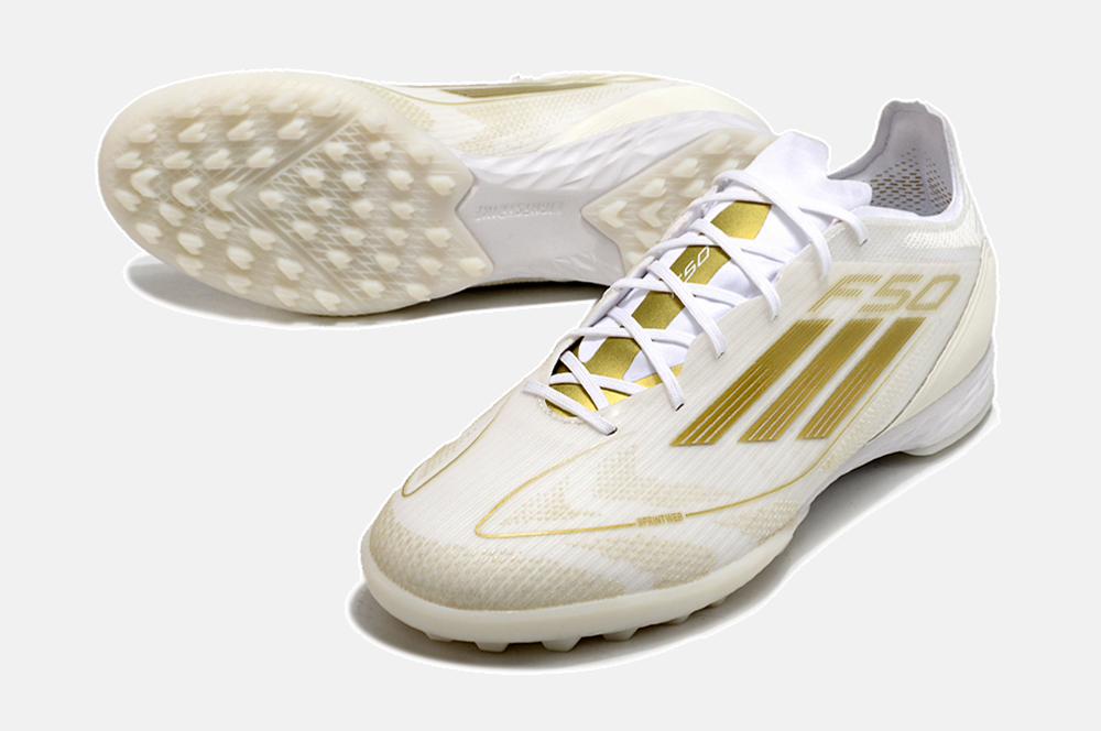 Chuteira Society Adidas F50.1 TF - Branca e Dourada - imagem 5