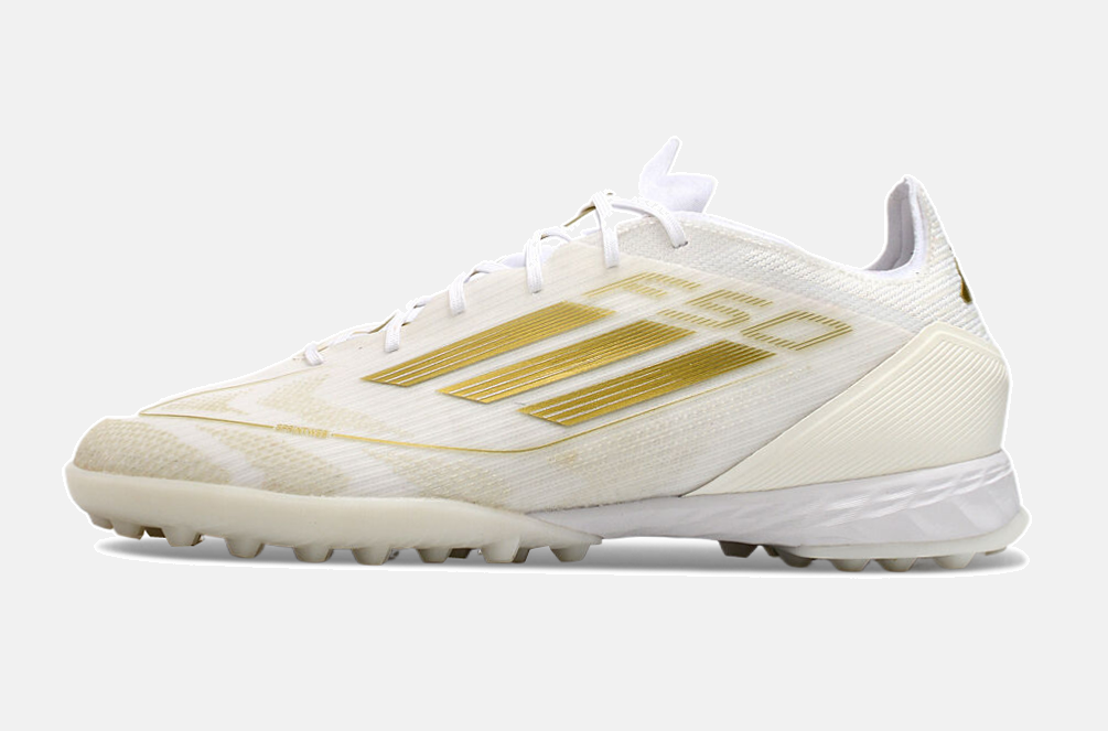 Chuteira Society Adidas F50.1 TF - Branca e Dourada - imagem 7