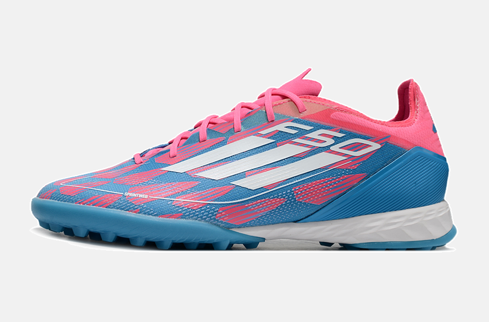 Chuteira Society Adidas F50.1 TF - Rosa e Azul