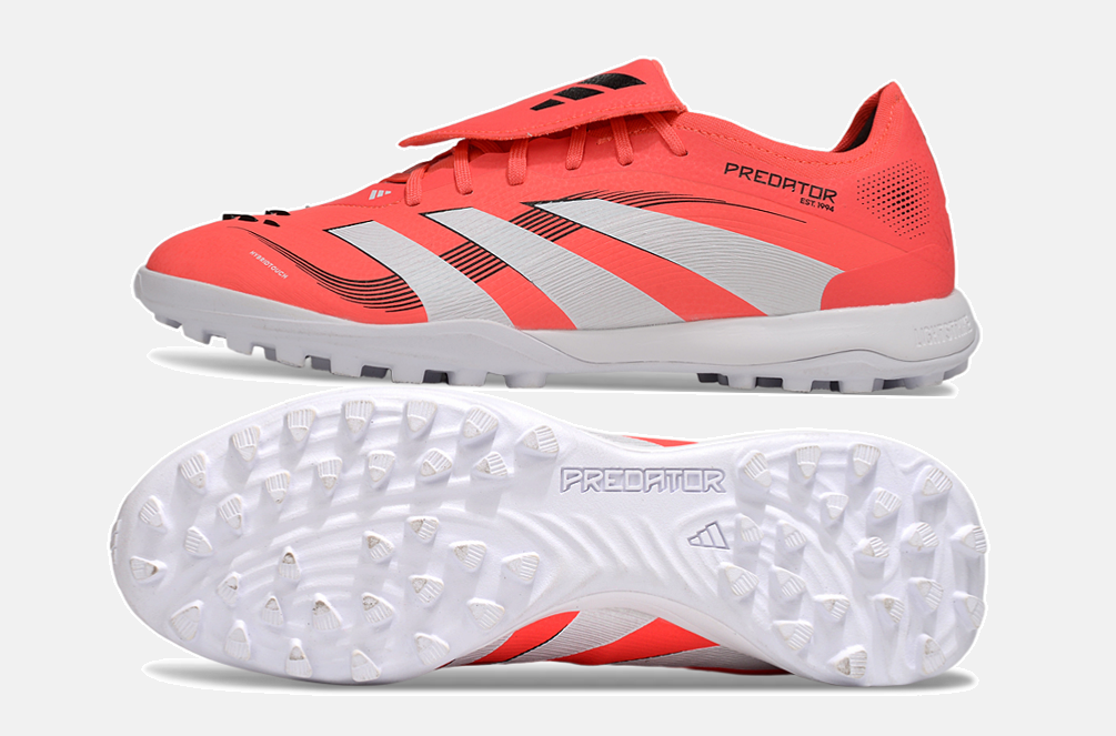 Chuteira Society Adidas Predator Elite Fold-Over Tongue TF - Laranja, Branca e Preta
