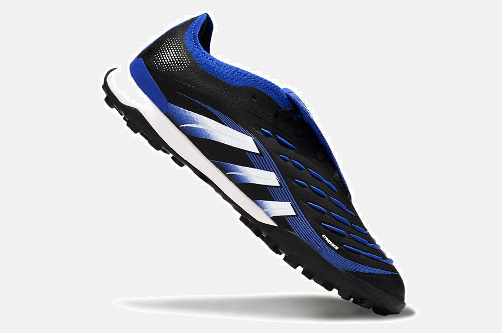 Chuteira Society Adidas Predator Elite Fold-Over Tongue TF - Preta, Azul e Branca