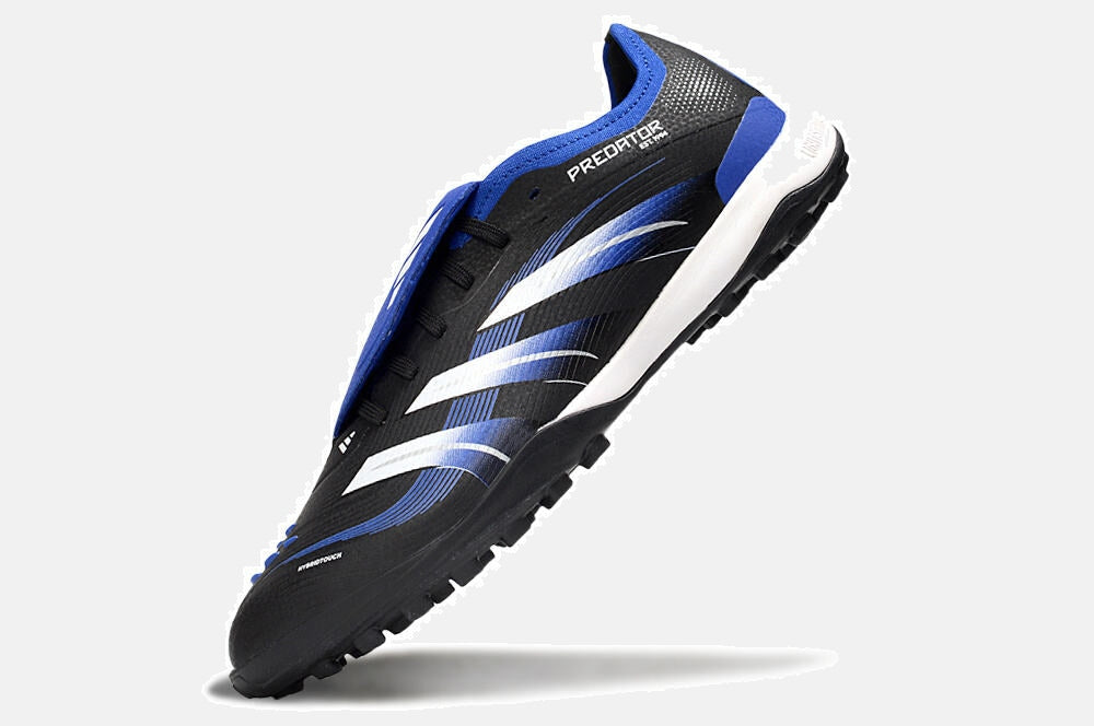 Chuteira Society Adidas Predator Elite Fold-Over Tongue TF - Preta, Azul e Branca