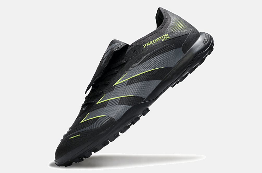 Chuteira Society Adidas Predator Elite Fold-Over Tongue TF - Preta, Cinza e Verde