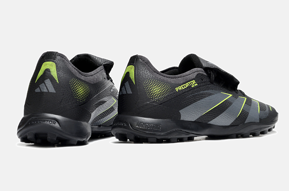 Chuteira Society Adidas Predator Elite Fold-Over Tongue TF - Preta, Cinza e Verde