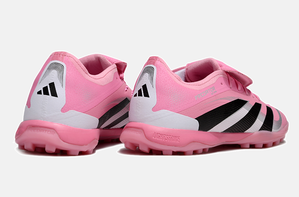 Chuteira Society Adidas Predator Elite Fold-Over Tongue TF - Rosa, Branca e Preta