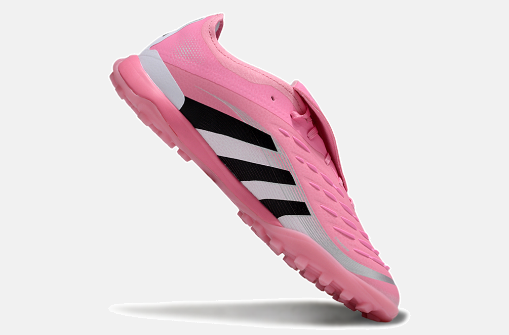 Chuteira Society Adidas Predator Elite Fold-Over Tongue TF - Rosa, Branca e Preta