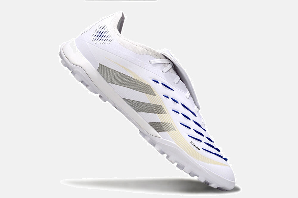 Chuteira Society Adidas Predator Elite Fold-Over Tongue TF - Branca e Prata