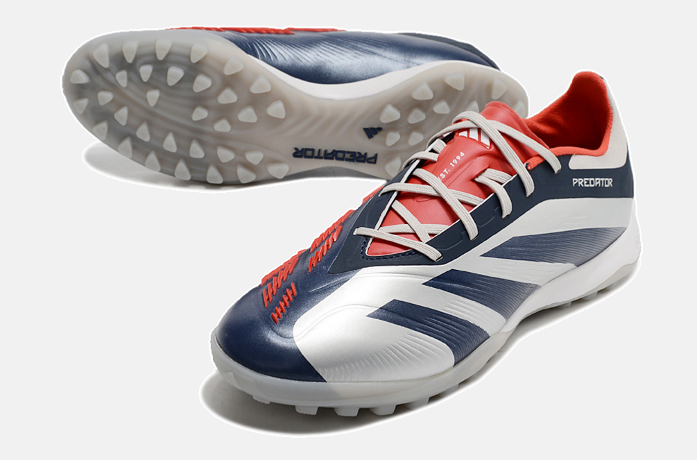 Chuteira Society Adidas Predator Elite 24 TF - Branca e Azul