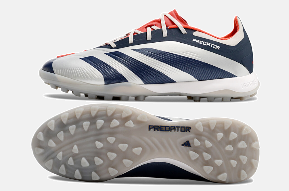 Chuteira Society Adidas Predator Elite 24 TF - Branca e Azul