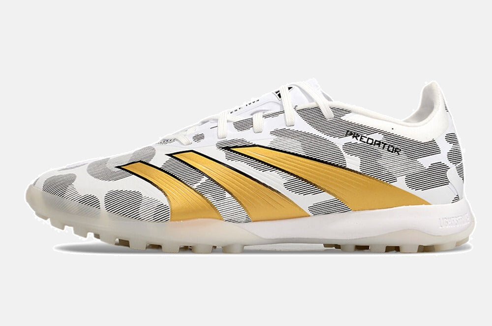 Chuteira Society Adidas Predator Elite 24 TF  - Cinza, Branca e Dourada - imagem 7