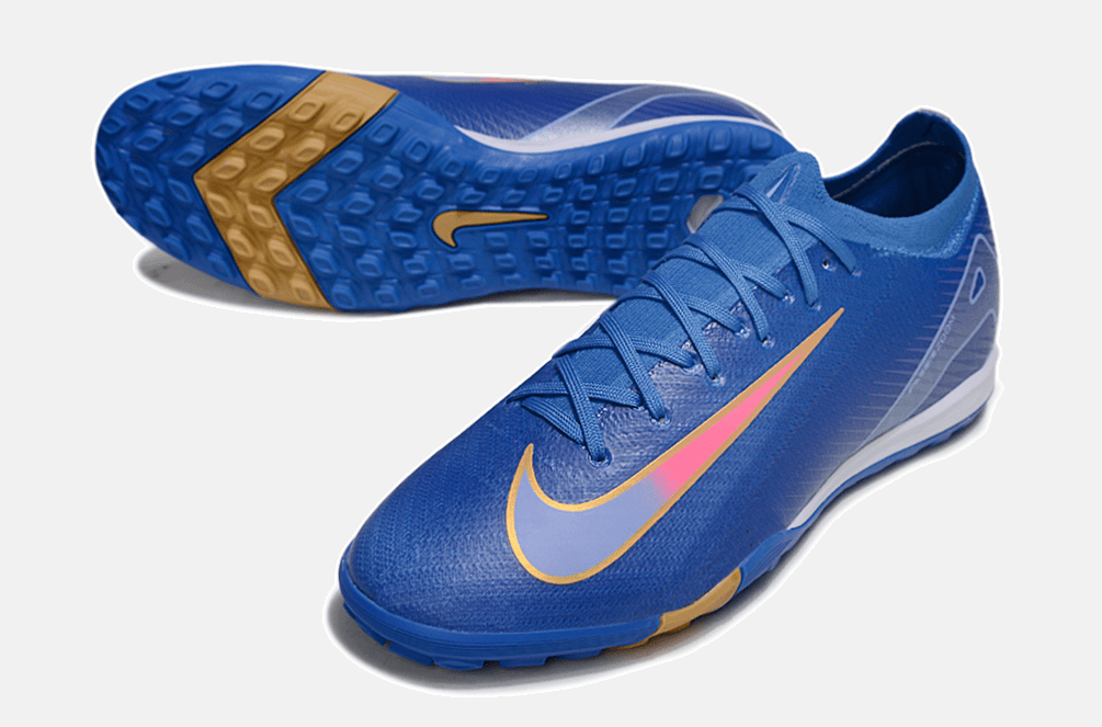 Chuteira Society Nike Air Zoom Mercurial Vapor 16 Elite TF - Azul e Amarela - MAGNUM SPORT*