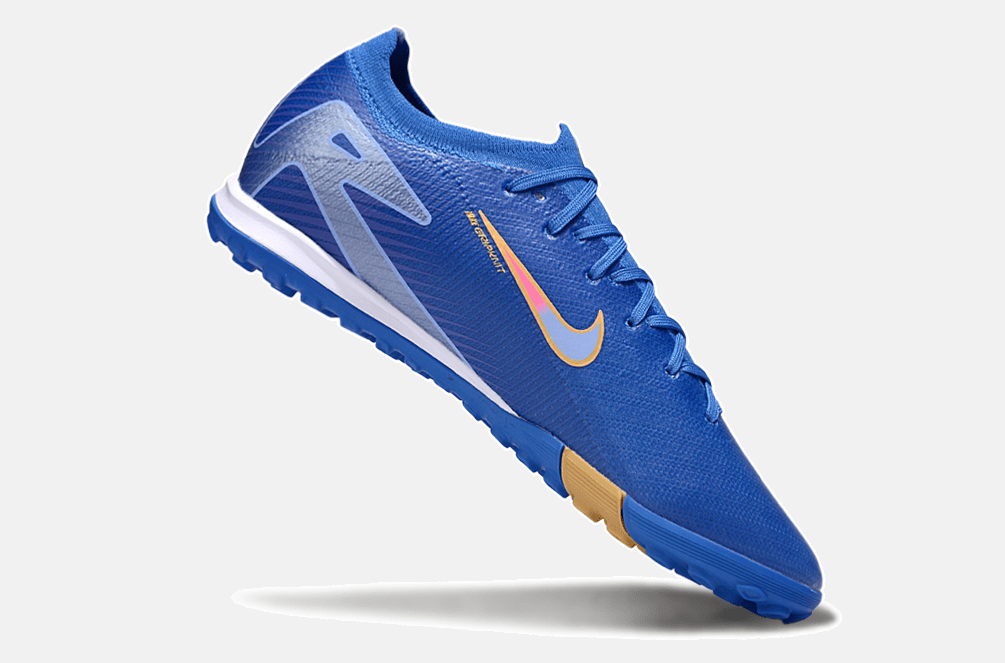 Chuteira Society Nike Air Zoom Mercurial Vapor 16 Elite TF - Azul e Amarela - MAGNUM SPORT*