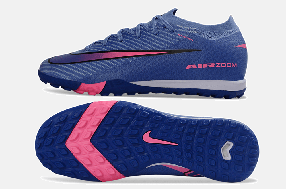 Chuteira Society Nike Air Zoom Mercurial Vapor 16 Elite TF - Azul e Rosa - MAGNUM SPORT*