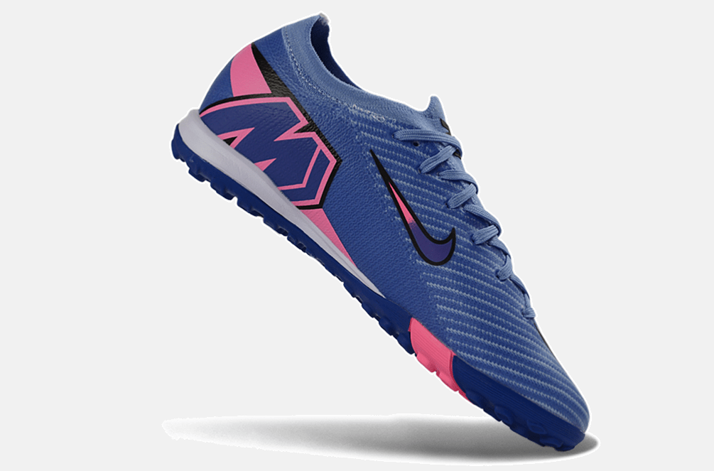 Chuteira Society Nike Air Zoom Mercurial Vapor 16 Elite TF - Azul e Rosa - MAGNUM SPORT*
