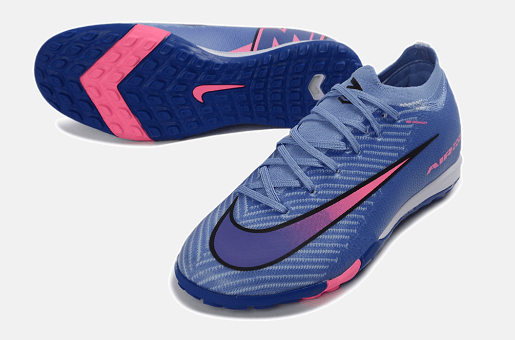 Chuteira Society Nike Air Zoom Mercurial Vapor 16 Elite TF - Azul e Rosa - MAGNUM SPORT*