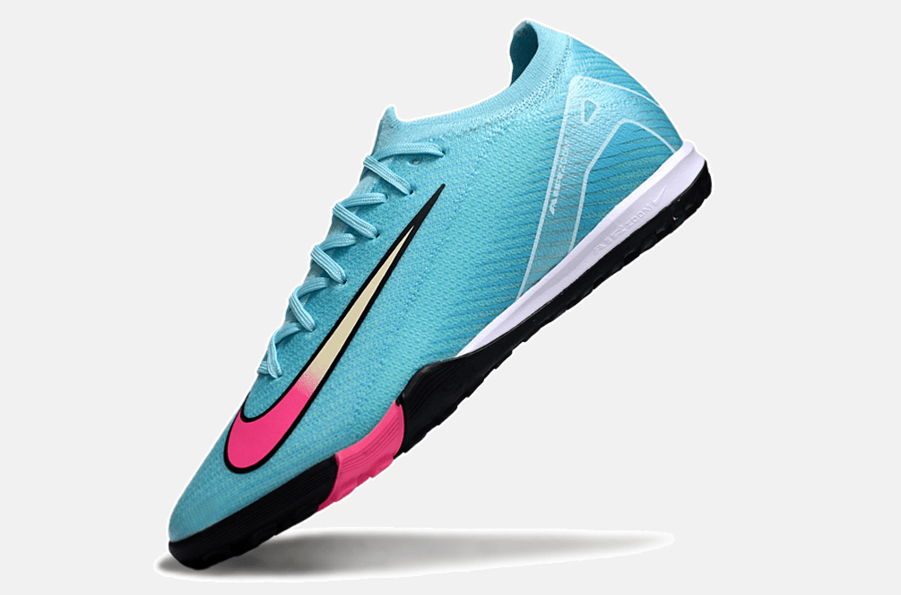 Chuteira Society Nike Air Zoom Mercurial Vapor 16 Elite TF - Azul, Preta e Rosa - MAGNUM SPORT*
