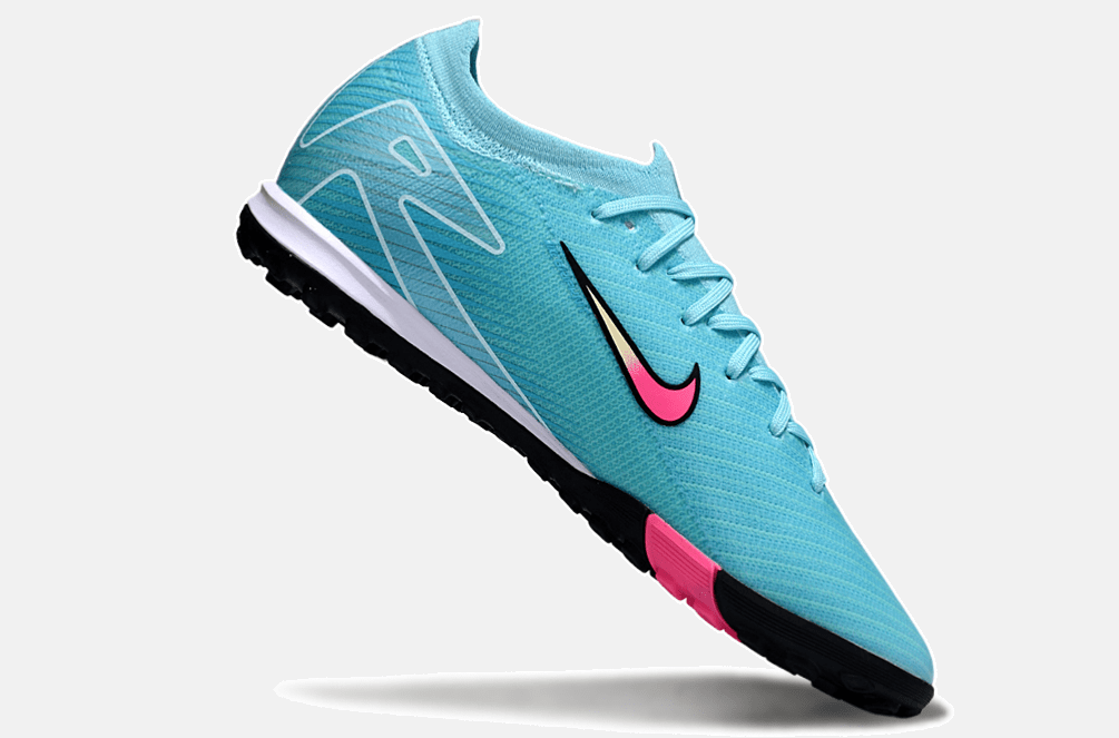 Chuteira Society Nike Air Zoom Mercurial Vapor 16 Elite TF - Azul, Preta e Rosa - MAGNUM SPORT*