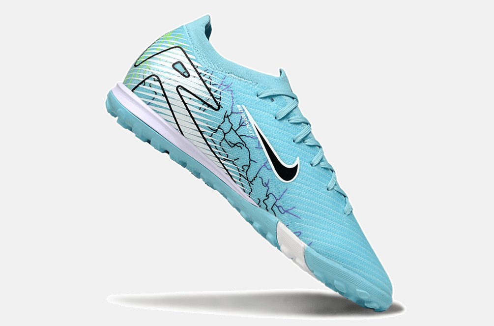 Chuteira Society Nike Air Zoom Mercurial Vapor 16 Elite TF - Branca e Azul - MAGNUM SPORT*