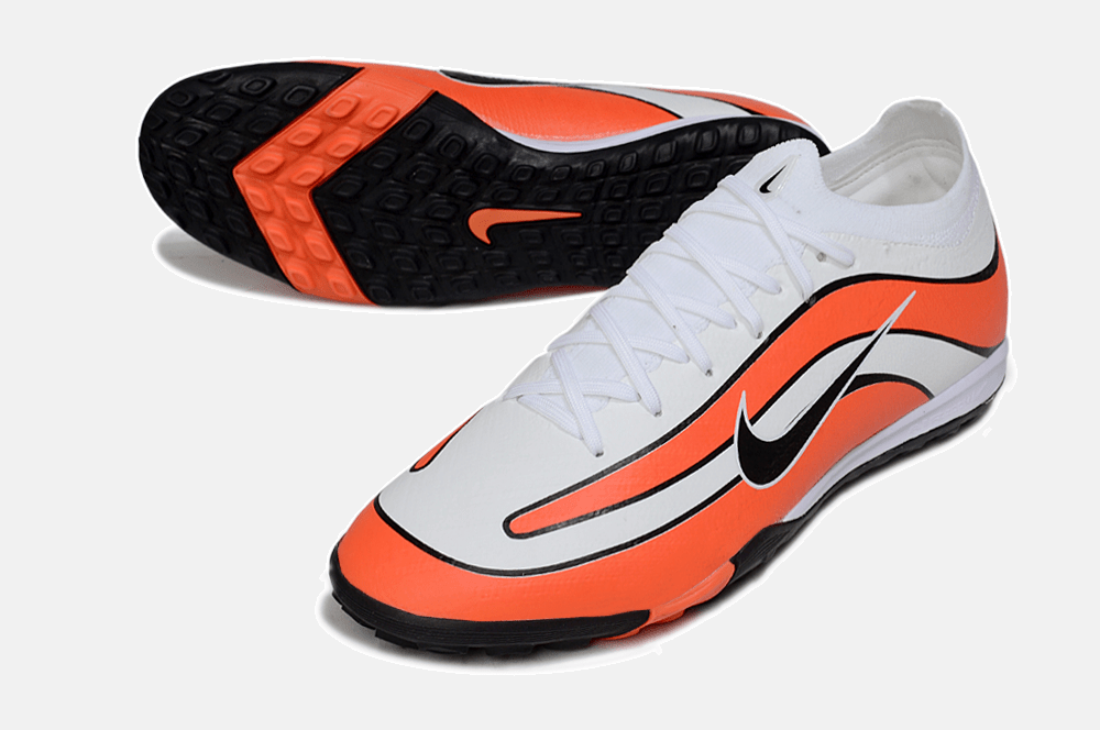 Chuteira Society Nike Air Zoom Mercurial Vapor 16 Elite TF - Branca e Laranja - MAGNUM SPORT*
