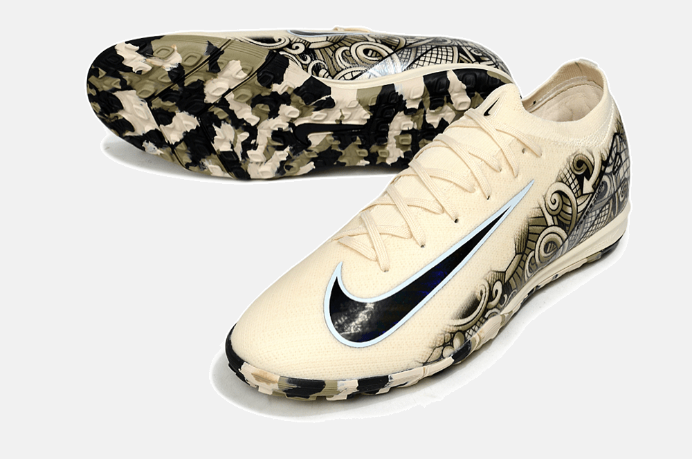 Chuteira Society Nike Air Zoom Mercurial Vapor 16 Elite TF - Branca e Preta - MAGNUM SPORT*