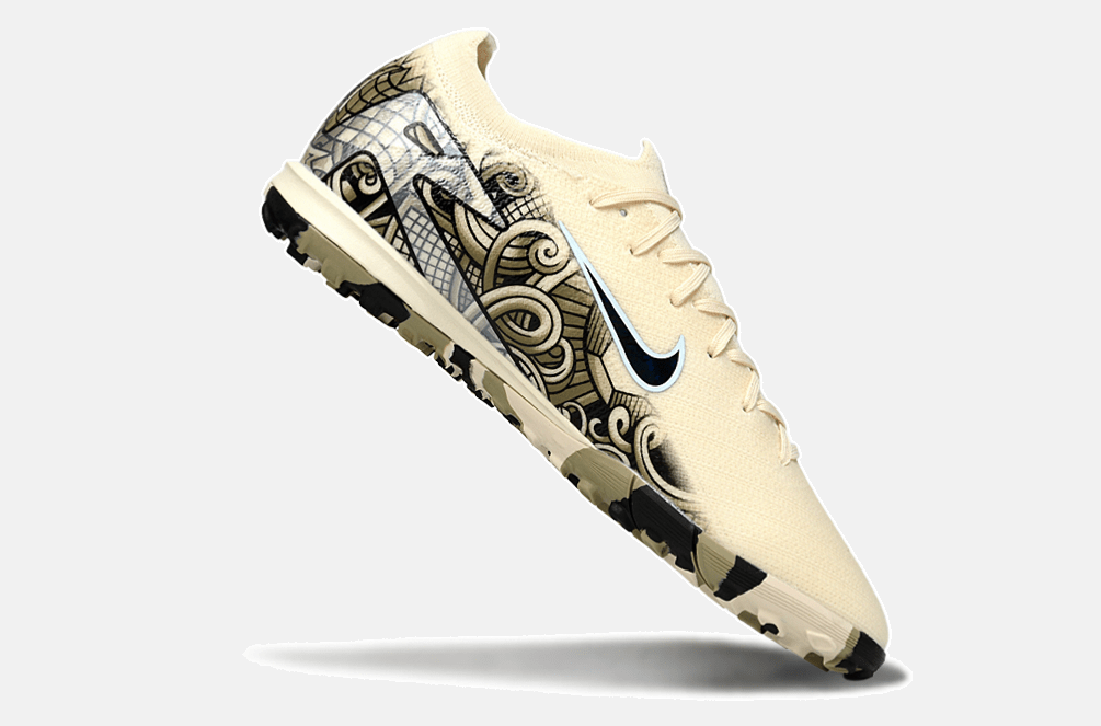 Chuteira Society Nike Air Zoom Mercurial Vapor 16 Elite TF - Branca e Preta - MAGNUM SPORT*