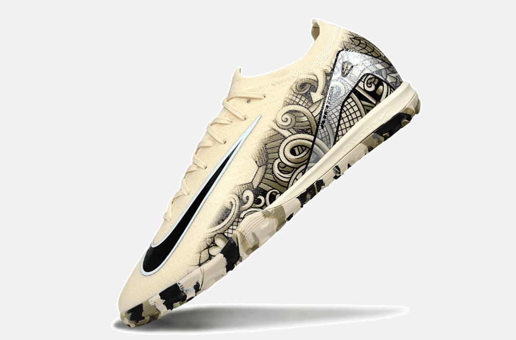 Chuteira Society Nike Air Zoom Mercurial Vapor 16 Elite TF - Branca e Preta - MAGNUM SPORT*