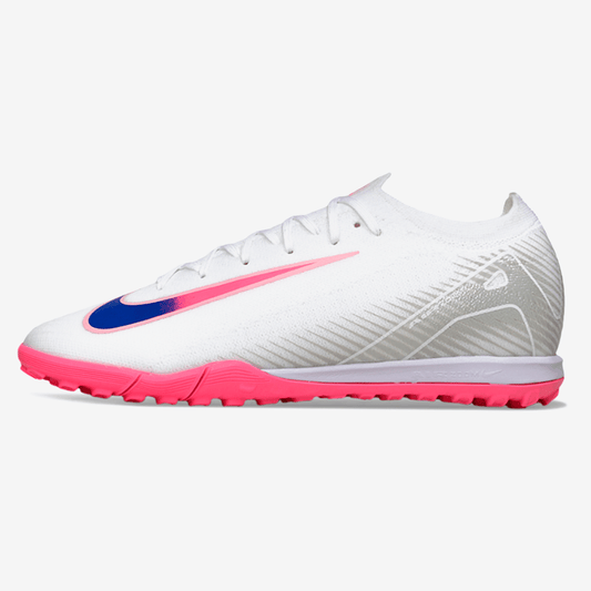 Chuteira Society Nike Air Zoom Mercurial Vapor 16 Elite TF - Branca, Rosa e Azul - MAGNUM SPORT*