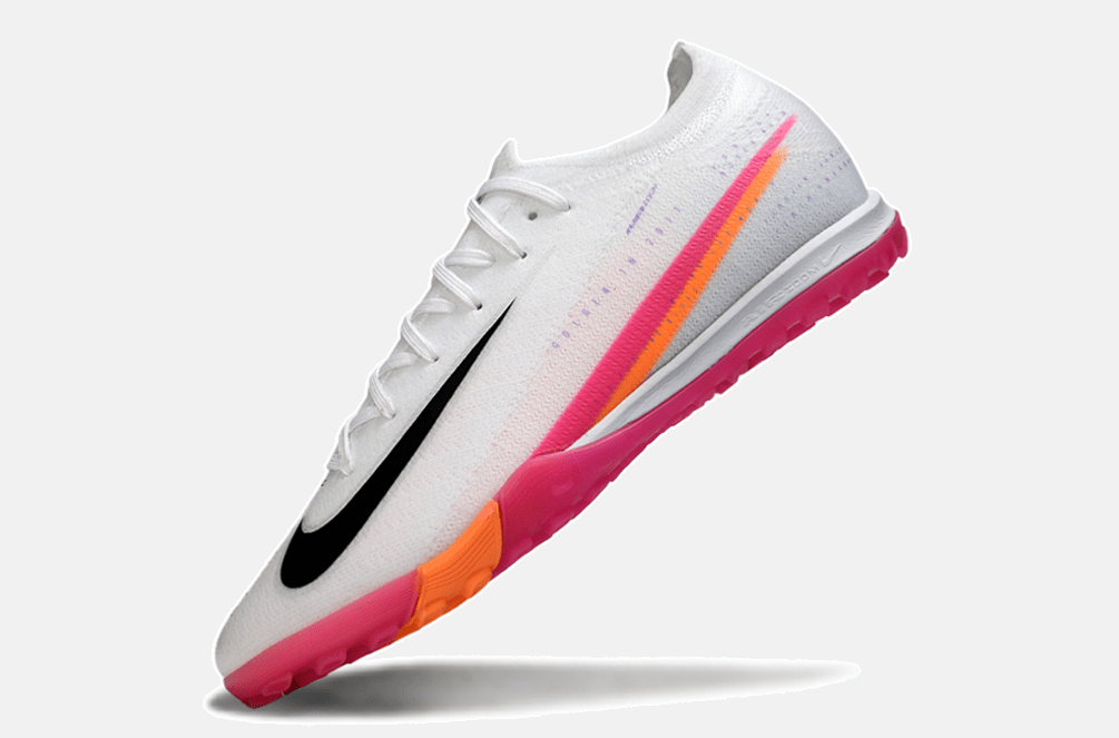 Chuteira Society Nike Air Zoom Mercurial Vapor 16 Elite TF - Branca, Rosa e Laranja - MAGNUM SPORT*