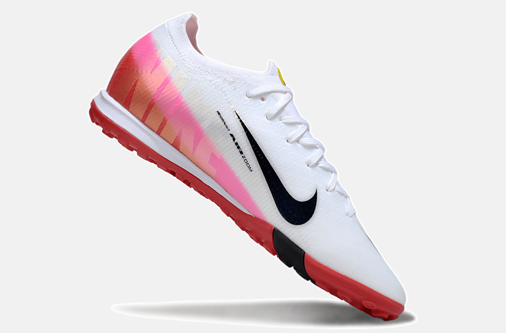 Chuteira Society Nike Air Zoom Mercurial Vapor 16 Elite TF - Branca, Vermelha e Rosa - Fear Nothing Pack - MAGNUM SPORT*
