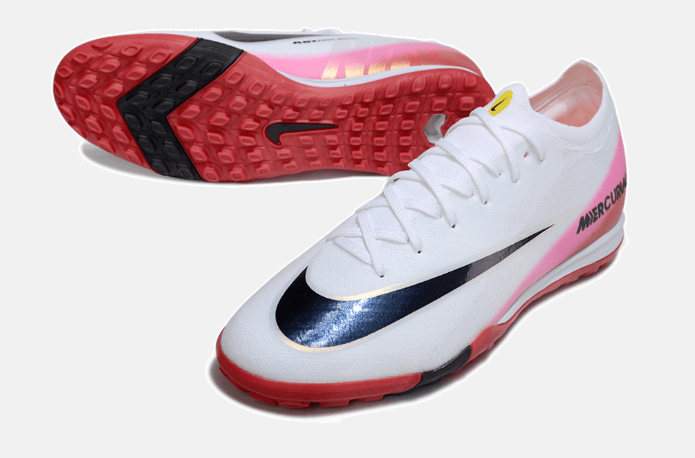 Chuteira Society Nike Air Zoom Mercurial Vapor 16 Elite TF - Branca, Vermelha e Rosa - Fear Nothing Pack - MAGNUM SPORT*