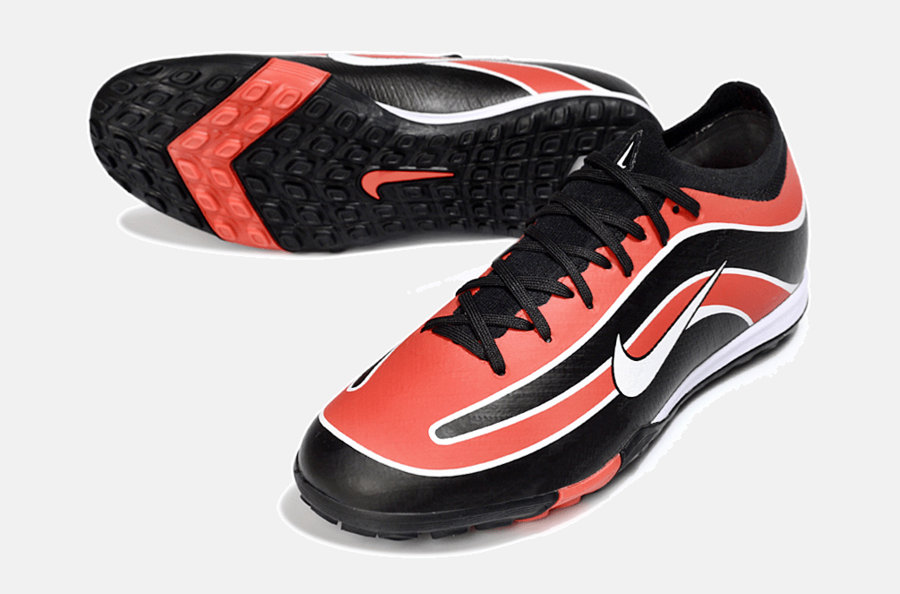 Chuteira Society Nike Air Zoom Mercurial Vapor 16 Elite TF - Laranja, Preta e Branca - MAGNUM SPORT*