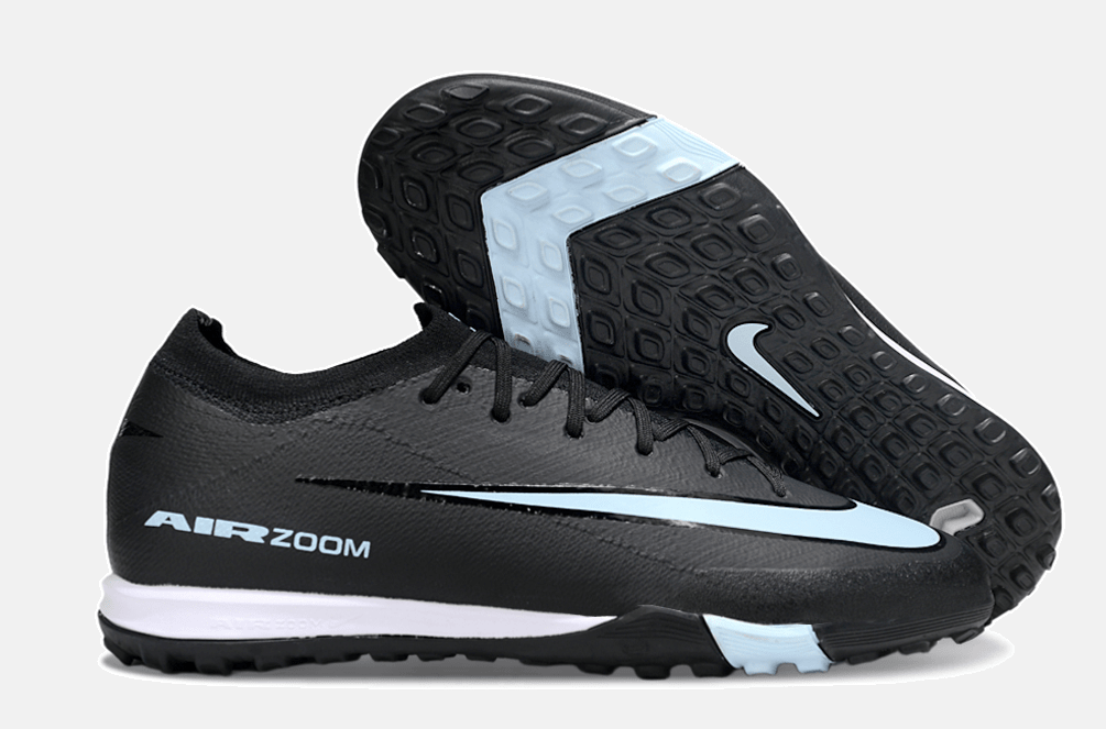 Chuteira Society Nike Air Zoom Mercurial Vapor 16 Elite TF - Preta e Azul - Shadow Pack - MAGNUM SPORT*