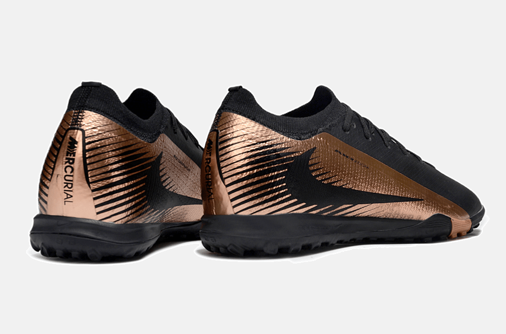 Chuteira Society Nike Air Zoom Mercurial Vapor 16 Elite TF - Preta e Bronze - MAGNUM SPORT*
