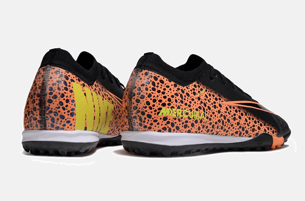 Chuteira Society Nike Air Zoom Mercurial Vapor 16 Elite TF - Preta e Laranja - MAGNUM SPORT*