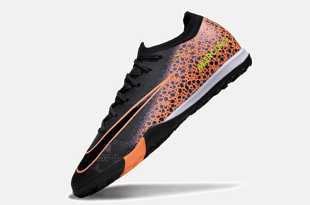 Chuteira Society Nike Air Zoom Mercurial Vapor 16 Elite TF - Preta e Laranja - MAGNUM SPORT*