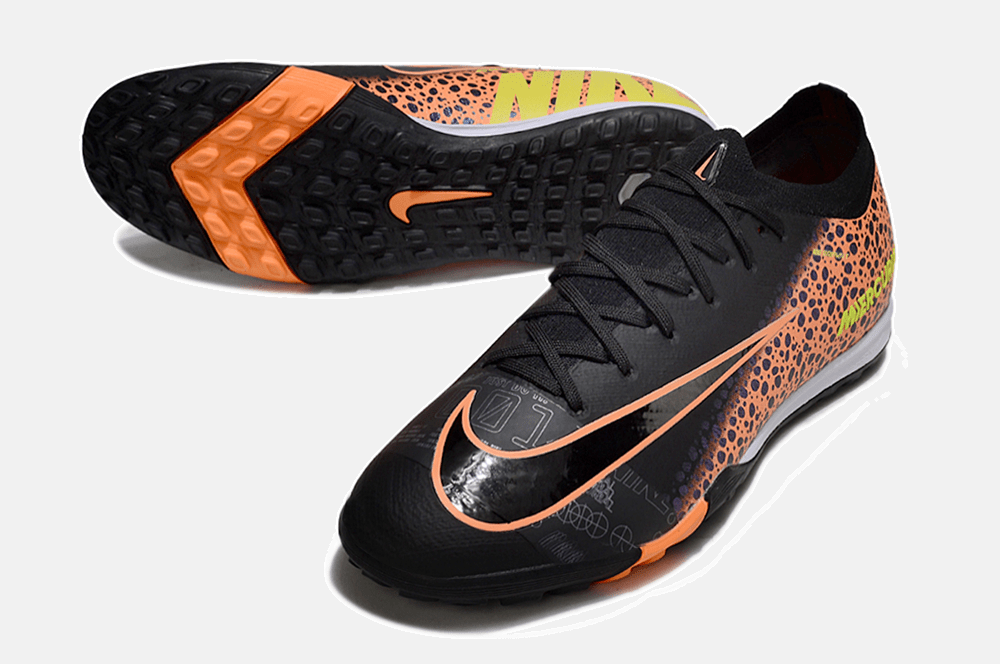 Chuteira Society Nike Air Zoom Mercurial Vapor 16 Elite TF - Preta e Laranja - MAGNUM SPORT*