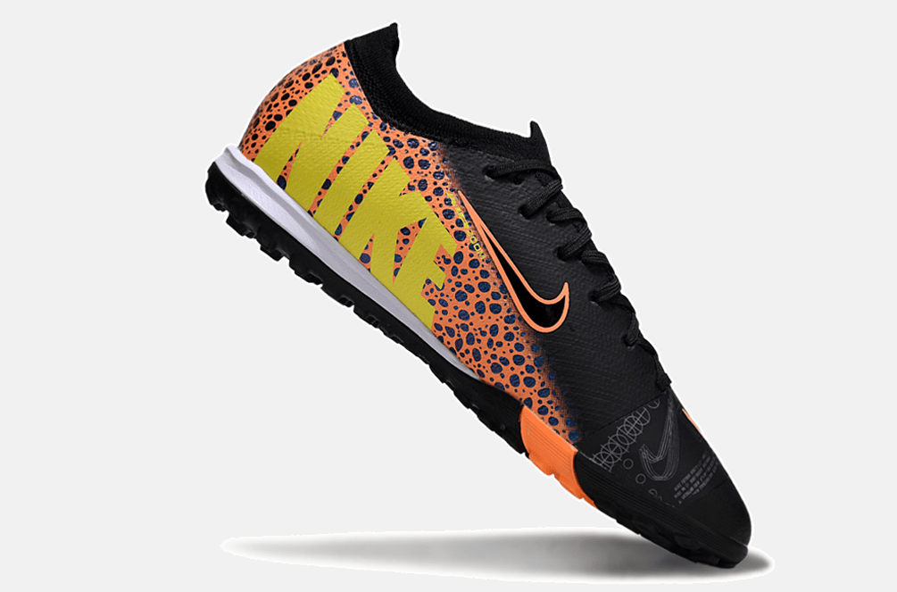 Chuteira Society Nike Air Zoom Mercurial Vapor 16 Elite TF - Preta e Laranja - MAGNUM SPORT*