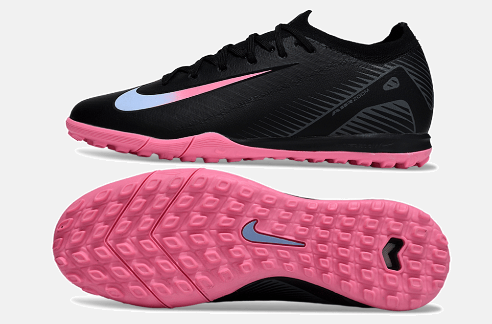 Chuteira Society Nike Air Zoom Mercurial Vapor 16 Elite TF - Preta e Rosa - MAGNUM SPORT*