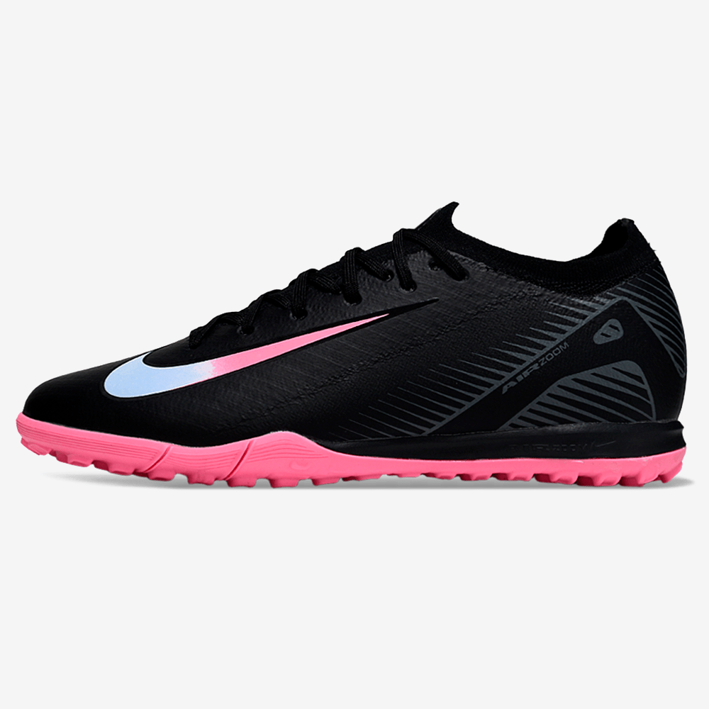 Chuteira Society Nike Air Zoom Mercurial Vapor 16 Elite TF - Preta e Rosa - MAGNUM SPORT*