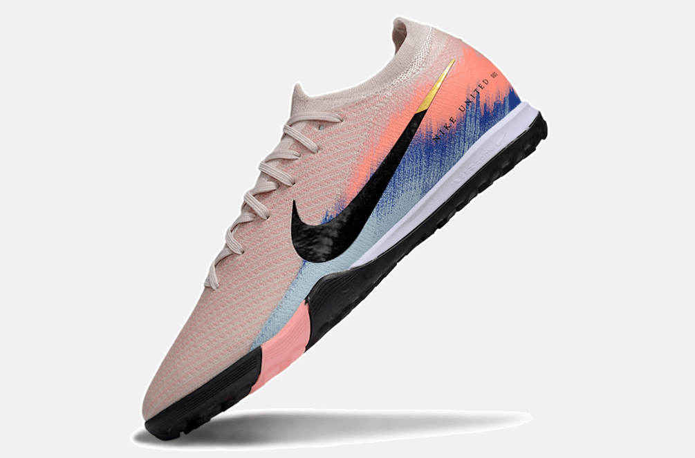 Chuteira Society Nike Air Zoom Mercurial Vapor 16 Elite TF - Rosa, Azul e Preta - United 02 Pack - MAGNUM SPORT*