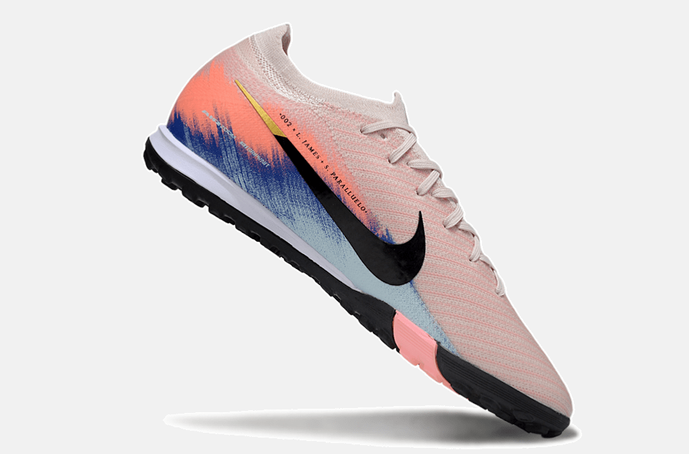 Chuteira Society Nike Air Zoom Mercurial Vapor 16 Elite TF - Rosa, Azul e Preta - United 02 Pack - MAGNUM SPORT*