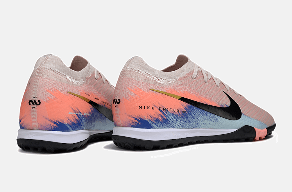 Chuteira Society Nike Air Zoom Mercurial Vapor 16 Elite TF - Rosa, Azul e Preta - United 02 Pack - MAGNUM SPORT*