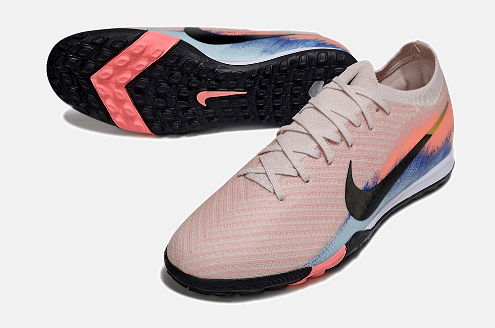 Chuteira Society Nike Air Zoom Mercurial Vapor 16 Elite TF - Rosa, Azul e Preta - United 02 Pack - MAGNUM SPORT*