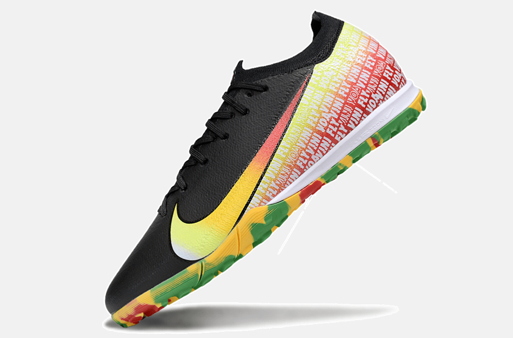 Chuteira Society Nike Air Zoom Mercurial Vapor 16 Vini Jr Elite TF - Preta, Verde e Amarela - MAGNUM SPORT*