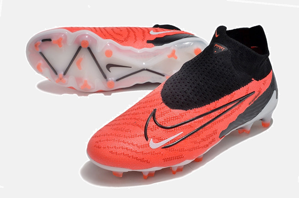 Chuteira Society Nike Gripknit Phantom GX Elite Dynamic Fit FG - Vermelha e Preta - detalhe