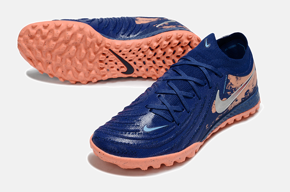 Chuteira Society Nike Phantom GX II TF - Azul e Laranja - detalhe