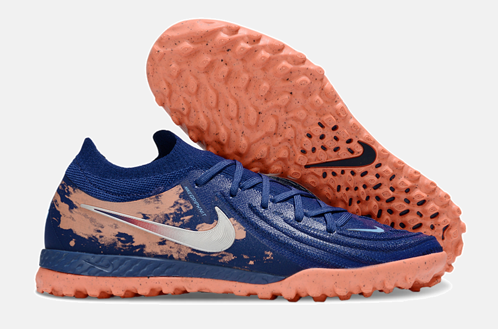 Chuteira Society Nike Phantom GX II TF - Azul e Laranja - imagem 8