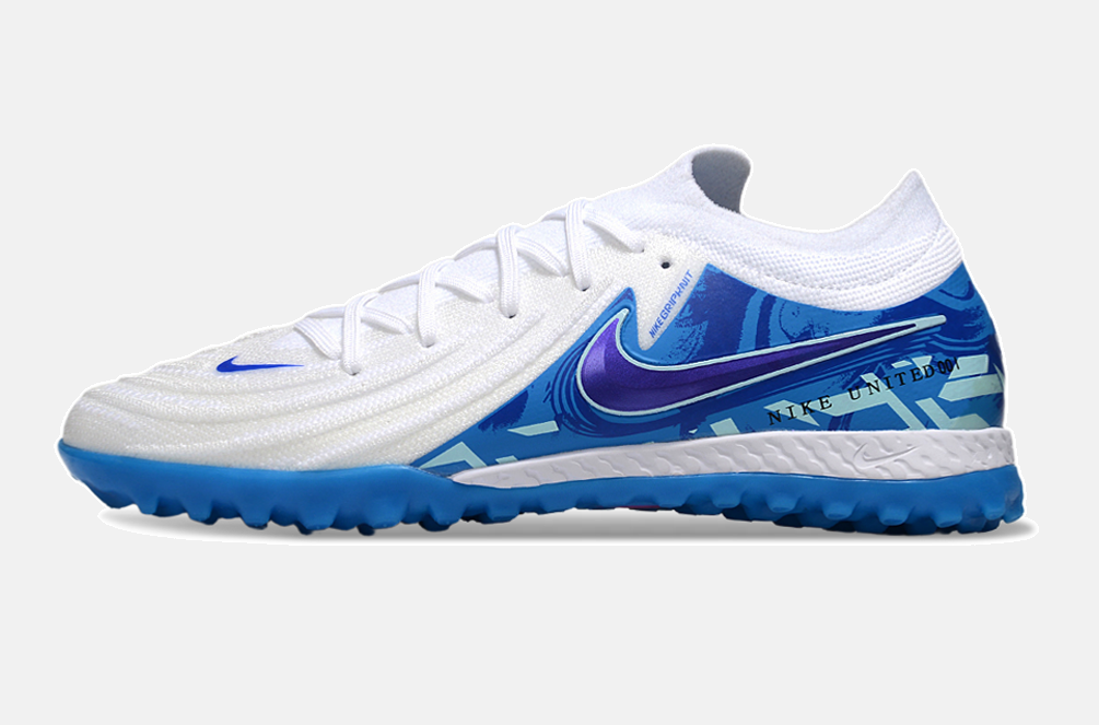 Chuteira Society Nike Phantom GX II TF - Branca e Azul - imagem 4