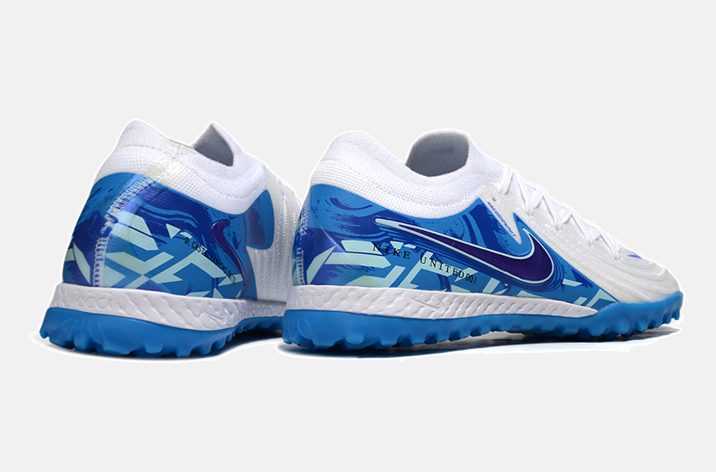 Chuteira Society Nike Phantom GX II TF - Branca e Azul - imagem 7