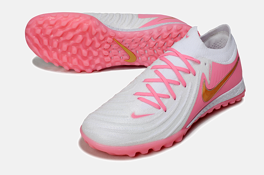 Chuteira Society Nike Phantom GX II TF - Branca e Rosa - detalhe